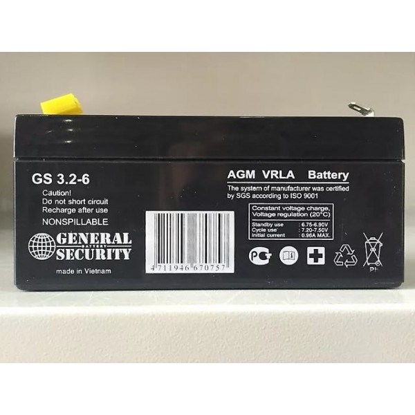 Аккумулятор General Security GS3.2-6