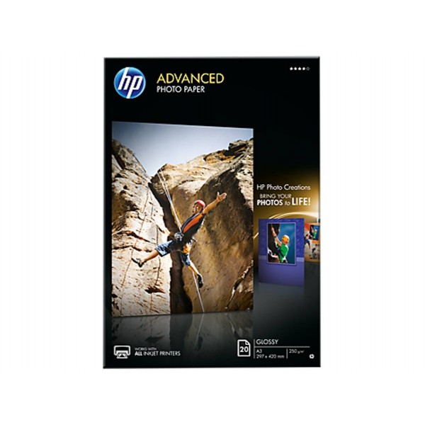 Фотобумага HP Глянцевая с улучшенными характеристиками A3 250г/м2 20л арт.:Q8697A
