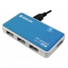 Defender Разветвитель QUADRO POWER USB2.0 - 4 порта, + блок питания DC 5В...2А, + кабель USB 2.0 A(M) - MiniB (M) - 1м арт.:83503