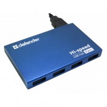 Defender Разветвитель SEPTIMA SLIM USB2.0 - 7 портов, + блок питания DC 5В...2А, + кабель USB 2.0 A(M) - MiniB (M) - 1м арт.:83505