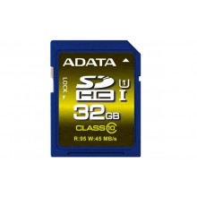 Флеш карта SD 32GB A-DATA Premier Pro SDHC class 10 UHS-I U1 (45МБ/с) арт.:ASDH32GUI1CL10-R
