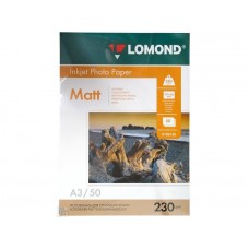 Фотобумага LOMOND Односторонняя, матовая, A3 / 230гр./ 50 листов арт.:0102156