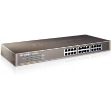 TP-Link TL-SF1024 24-портовый коммутатор 10/100 Мбит/с, стальной корпус высотой 1U, монтируется в 19-дюймовую стойку