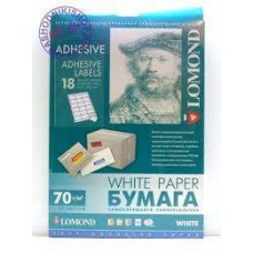 Самоклеящаяся бумага LOMOND универсальная для этикеток, A4, 18 делен. (66.7 x 46 мм), 70 г/м2, 50 листов арт.:2100135 Самоклеящаяся бумага LOMOND универсальная для этикеток, A4, 18 делен. (66.7 x 46 мм), 70 г/м2, 50 листов арт.:2100135