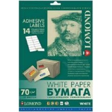 Самоклеящаяся бумага LOMOND универсальная для этикеток, A4, 14 делен. (105 x 42.3 мм), 70 г/м2, 50 листов арт.:2100095