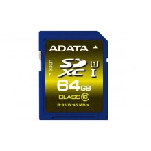 Флеш карта SD 64GB A-DATA Premier Pro SDXC Class 10 UHS-I U1 арт.:ASDX64GUI1CL10-R