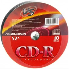 Диск CD-R VS 700 Mb, 52x, Shrink (10), (10/480) арт.:VSCDRSH1001