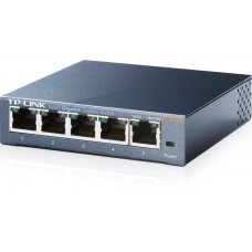 TP-Link TL-SG105 5-портовый гигабитный настольный коммутатор, 5 гигабитных портов RJ45, стальной настольный корпус