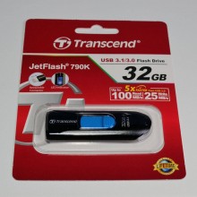Флеш накопитель 32GB Transcend JetFlash 790, USB 3.1, Черный/Синий арт.:TS32GJF790K Флеш накопитель 32GB Transcend JetFlash 790, USB 3.1, Черный/Синий арт.:TS32GJF790K