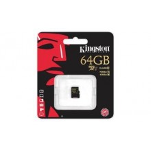 Kingston Technology Флеш карта microSD 64GB Kingston microSDXC Class 10 UHS-I U1 90MBs/45MBs арт.:SDCA10/64GBSP