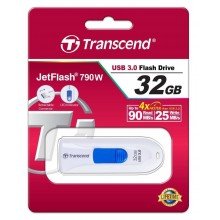 Флеш накопитель 32GB Transcend JetFlash 790, USB 3.1, Белый/Синий арт.:TS32GJF790W Флеш накопитель 32GB Transcend JetFlash 790, USB 3.1, Белый/Синий арт.:TS32GJF790W