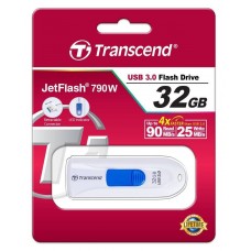 Флеш накопитель 32GB Transcend JetFlash 790, USB 3.1, Белый/Синий арт.:TS32GJF790W