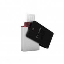Флеш накопитель 8Gb Silicon Power Mobile X31 OTG, USB 3.0/MicroUSB, Черный арт.:SP008GBUF3X31V1K
