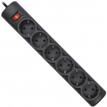 Defender Сетевой фильтр DFS 153, черный, 6 розеток, 3 м. арт.:99495