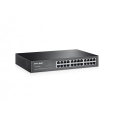 TP-Link TL-SF1024D 24-портовый коммутатор 10/100 Мбит/с, стальной корпус высотой 1U, монтируется в 13-дюймовую стойку