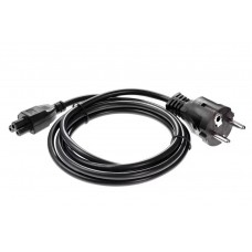 VCOM Кабель питания для ноутбуков, 3-pin, с заземлением, (прямой) 220V 1,8m Telecom арт.:TP022-IEC320-C5/SHM-1.8-BK