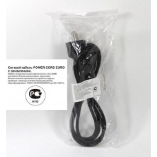 VCOM Кабель компьютер - розетка 220V <3.0м> (Европейский стандарт), TELECOM арт.:TP021-3.0-BK