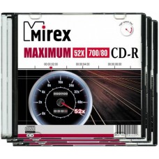 Диск CD-R Mirex 700 Mb, 52х, Maximum, Slim Case (5), (5/200) арт.:UL120052A8F Диск CD-R Mirex 700 Mb, 52х, Maximum, Slim Case (5), (5/200) арт.:UL120052A8F