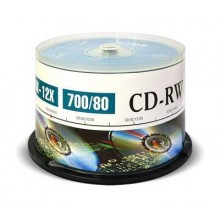 Диск CD-RW Mirex 700 Mb, 12х, Cake Box (50), (50/300) арт.:UL121002A8B