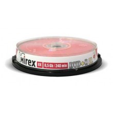 Диск DVD+R Mirex 8.5 Gb, 8x, Cake Box (10), Dual Layer (10/300) арт.:UL130062A8L