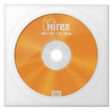 Диск DVD+R Mirex 4.7 Gb, 16x, Бум.конверт (1), (1/600) арт.:UL130013A1C