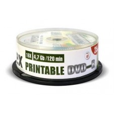 Диск DVD-R Mirex 4.7 Gb, 16x, Cake Box (25), Ink Printable (25/300) арт.:UL130028A1M