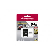 Флеш карта microSD 64GB Transcend microSDXC Class 10 (SD адаптер) ,MLC арт.:TS64GUSDXC10V