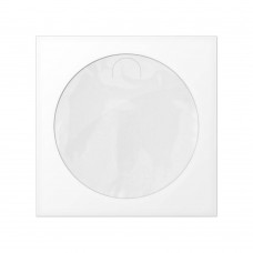 Конверт Mirex для CD/DVD бумажный с окном, с вырубным язычком, белый (100шт.) арт.:37704-00000113