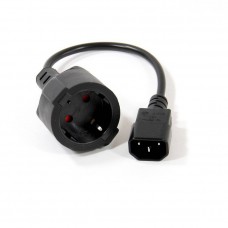 Кабель-переходник UPS->розетка VCOM (IE-320 C14 to Socket Type-F) 3Gx0,75mm VDE <CE002> арт.:CE002-CU0.75-0.15M
