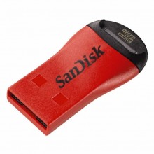 Устройство чтения/записи флеш карт SanDisk, MicroSD, USB 2.0, Красный арт.:SDDRK-121-B35