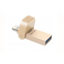 Флеш накопитель 128GB A-DATA i-Memory AI920, USB 3.1/Lightning, Gold арт.:AAI920-128G-CGD