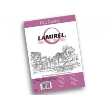 Fellowes Обложки Lamirel Transparent A4, PVC, красные, 150мкм, 100 шт. арт.:LA-78781