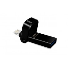 Флеш накопитель 128GB A-DATA i-Memory AI920, USB 3.1/Lightning, Glossy Black арт.:AAI920-128G-CBK