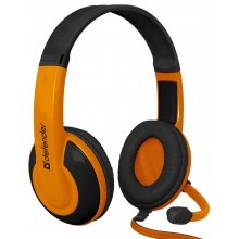 Defender Игровая гарнитура Warhead G-120 черный + оранжевый, кабель 2 м арт.:64099
