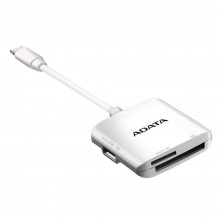 Устройство чтения/записи флеш карт A-DATA AI910 MicroSD/SD Lightning Card Reader (для iPhone/iPad), Белый арт.:ALRAI910CWH