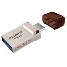 Флеш накопитель 64GB A-DATA DashDrive UC360 OTG, USB 3.1/MicroUSB, Золотой арт.:AUC360-64G-RGD