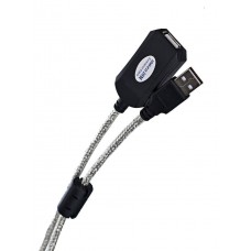 VCOM Кабель-адаптер USB2.0-repeater, удлинительный активный <Am-->Af> 10м Aopen/Qust <ACU823-10M>