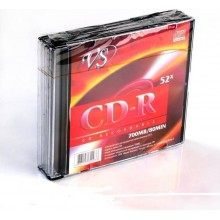 Диск CD-R VS 700 Mb, 52x, Slim Case (5), (5/200) арт.:VSCDRSL501