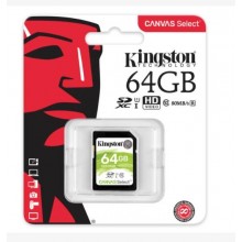 Kingston Technology Флеш карта SD 64GB Kingston SDXC Class 10 UHS-I U1 Canvas Select 80Mb/s арт.:SDS/64GB