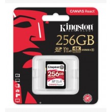 Kingston Technology Флеш карта SD 256GB Kingston SDXC Class 10 UHS-I U3 V30 Canvas React 80Mb/s арт.:SDR/256GB