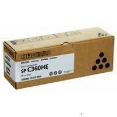 Тонер-картридж тип SP C360HE (7K) черный Ricoh SP C360DNw/SP C360SNw/SP C360SFNw/SP C361SFNw арт.:408184