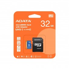 Флеш карта microSD 32GB A-DATA Premier microSDHC Class 10 UHS-I A1 100/20 MB/s (SD адаптер) арт.:AUSDH32GUICL10A1-RA1