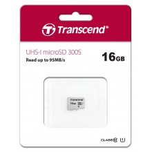 Флеш карта microSD 16GB Transcend microSDHC Class 10 UHS-1 U1, (без адаптера), TLC арт.:TS16GUSD300S