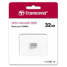 Флеш карта microSD 32GB Transcend microSDHC Class 10 UHS-1 U1, (без адаптера), TLC арт.:TS32GUSD300S