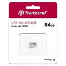 Флеш карта microSD 64GB Transcend microSDXC Class 10 UHS-I U1, (без адаптера), TLC арт.:TS64GUSD300S