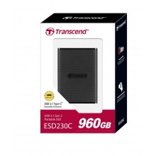 Твердотельный диск 960GB Transcend ESD230C, USB3.1 Gen 2, Type-C, пластик, черный, [R/W - 520/460 MB/s] арт.:TS960GESD230C