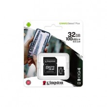 Kingston Technology Флеш карта microSD 32GB Kingston microSDHC Class 10 UHS-I U1 Canvas Select Plus (SD адаптер) 100MB/s арт.:SDCS2/32GB