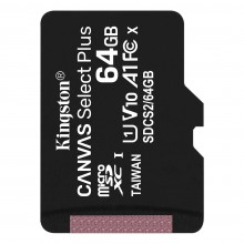 Kingston Technology Флеш карта microSD 64GB Kingston microSDXC Class 10 UHS-I U1 Canvas Select Plus 100MB/s арт.:SDCS2/64GBSP
