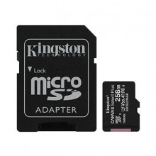 Kingston Technology Флеш карта microSD 256GB Kingston microSDXC Class 10 UHS-I U1 Canvas Select Plus (SD адаптер) 100MB/s арт.:SDCS2/256GB