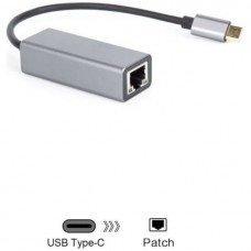 Кабель-переходник USB 3.1 Type-C -->RJ-45 1000Mbps Ethernet, Aluminum Shell, 0.15м VCOM арт.:DU320M